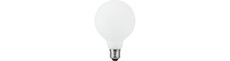 E27 5,5W dæmpbar LED pære - G95, filament, mat hvid, 550lm, 2500K