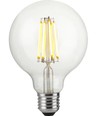 E27 10W dæmpbar LED globepære - G95, filament, 1055lm, 2500K, klart glas