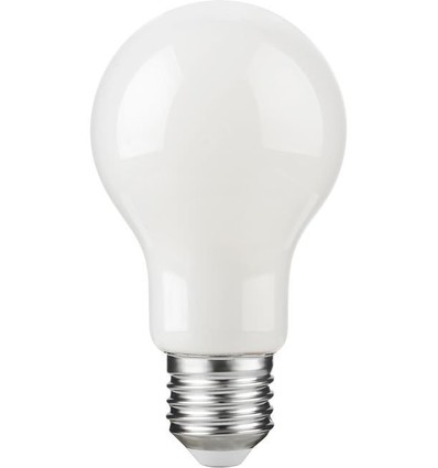 E27 7W dæmpbar LED pære - A60, opal glas, 806lm, 2500K, filament