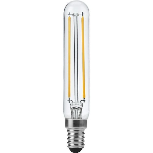 E14 4W dæmpbar LED rørpære - 11,5cm, filament, 2500K, klar glas