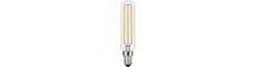 E14 4W dæmpbar LED rørpære - 11,5cm, 2200K, filament, klar glas