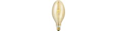 E27 4W dæmpbar LED pære - Big Flex Ellipse, 200lm, 2000K, guld glas, filament
