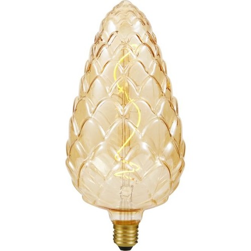 E27 4W XXL Flex Pine-Cone filamentpære - 200lm, guld glas, dæmpbar, 2000K