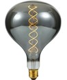 E27 6W dæmpbar XXL LED pære - R160, 180lm, Smoke glas, 2200K, filament flex