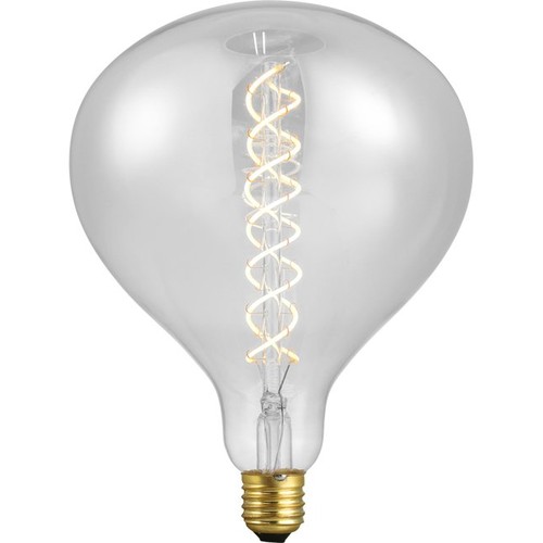 E27 5,5W dæmpbar LED XXL filamentpære - R160, 380lm, 2200K, klart glas