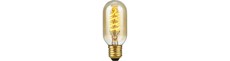 E27 5W dæmpbar LED pære - Filament Flex DH Tube, 2000K, guld glas, 300lm