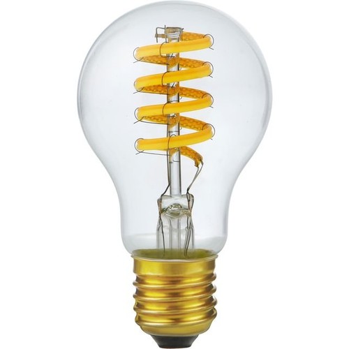 E27 6W dæmpbar LED pære - DimToWarm, 2200-2700K, A60, Filament Flex, 570lm, klar glas