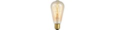 E27 5W dæmpbar LED pære - ST64 Rustika, Flex Double Loop, 2000K, guld glas