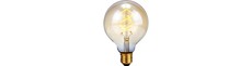 E27 5W dæmpbar LED pære - G95, Gold, Flex Double Helix, 2000K, 300lm