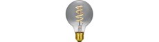 E27 4,5W dæmpbar LED globepære - G95, Flex Filament, 150lm, røgfarvet glas, 2200K