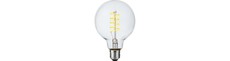 E27 4,5W dæmpbar LED pære - G95, Flex Filament, 2200K, klar glas