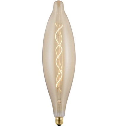 E27 4W XXL Flex filamentpære - 44cm, 2000K, guld glas, dæmpbar