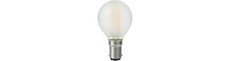 Ba15d 4W dæmpbar LED kronepære - G45, filament, mat glas, 2500K