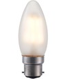 BA22d 4W LED kronepære - C35, 380lm, dæmpbar, mat glas, 2500K