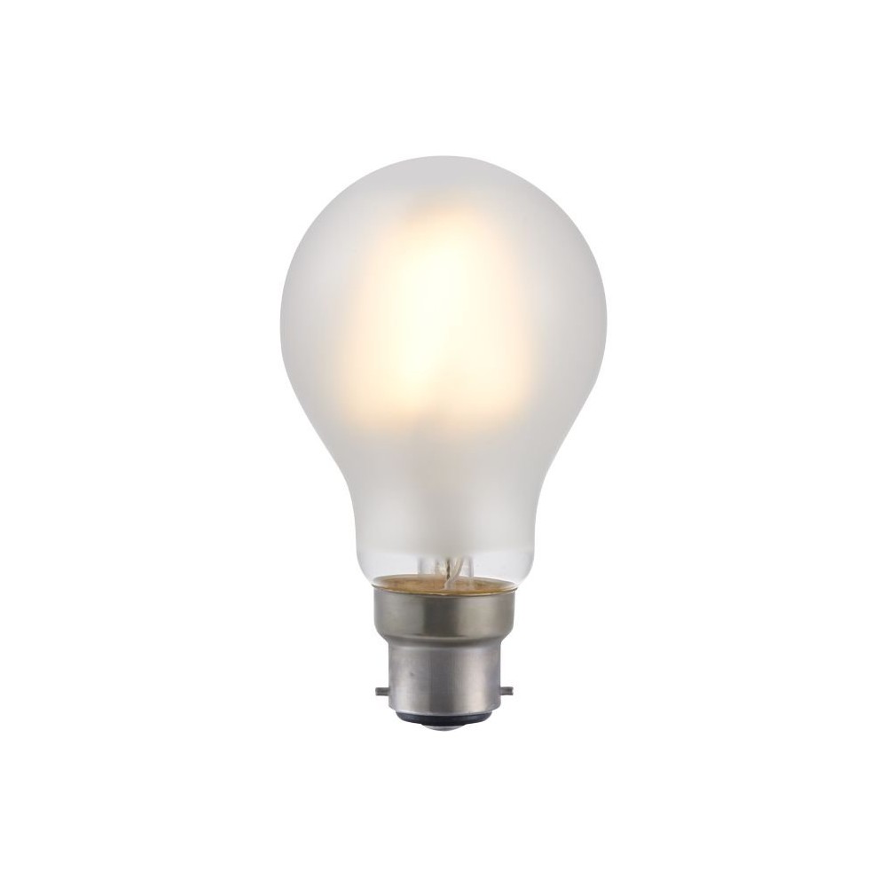 BA22d 5,5W dæmpbar LED pære - A60, filament, mat glas, 2500K - Dæmpbar : Dæmpbar, Kulør : Ekstra varm