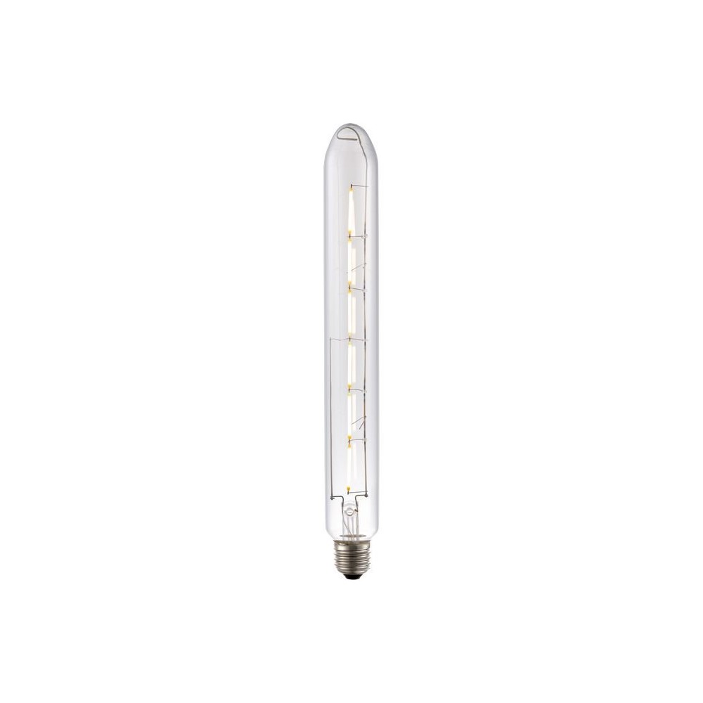 E27 5W dæmpbar LED filamentpære - Colorenta, 31,5cm, 2500K, klart glas, 500lm - Dæmpbar : Dæmpbar, Kulør : Ekstra varm