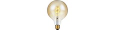 E27 5W 3-trin dæmpbar LED pære - G125, Filament Flex, 2200K, guld glas