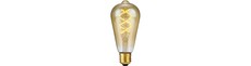 E27 5W 3-trin dæmpbar LED pære - ST64 Rustika, Flex Filament, 2200K, guld glas
