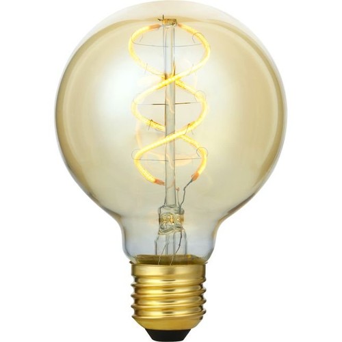 E27 5W 3-trin dæmpbar LED pære - G80, Gold, Flex filament, 2200K, 460lm