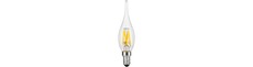 E10 1,5W LED filament mini tip kærtepære - C23, 90lm, 2500K, klar glas