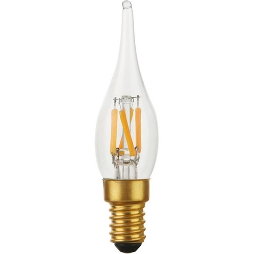 E14 1,8W dæmpbar LED kronepære - C23, Mini Tip Candle, 2000K, klart glas