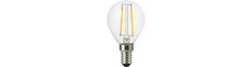E14 2W dæmpbar LED kronepære - G45, filament, klar glas, 2700K