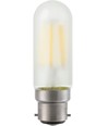 BA22d 5W dæmpbar LED rørpære - 9,5cm, filament, mat glas, 2700K