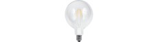 E27 4,5W dæmpbar LED globepære - G125, filament, 500lm, klar glas, 2700K