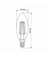 E14 6W filament kertepære - C37, neutral hvid