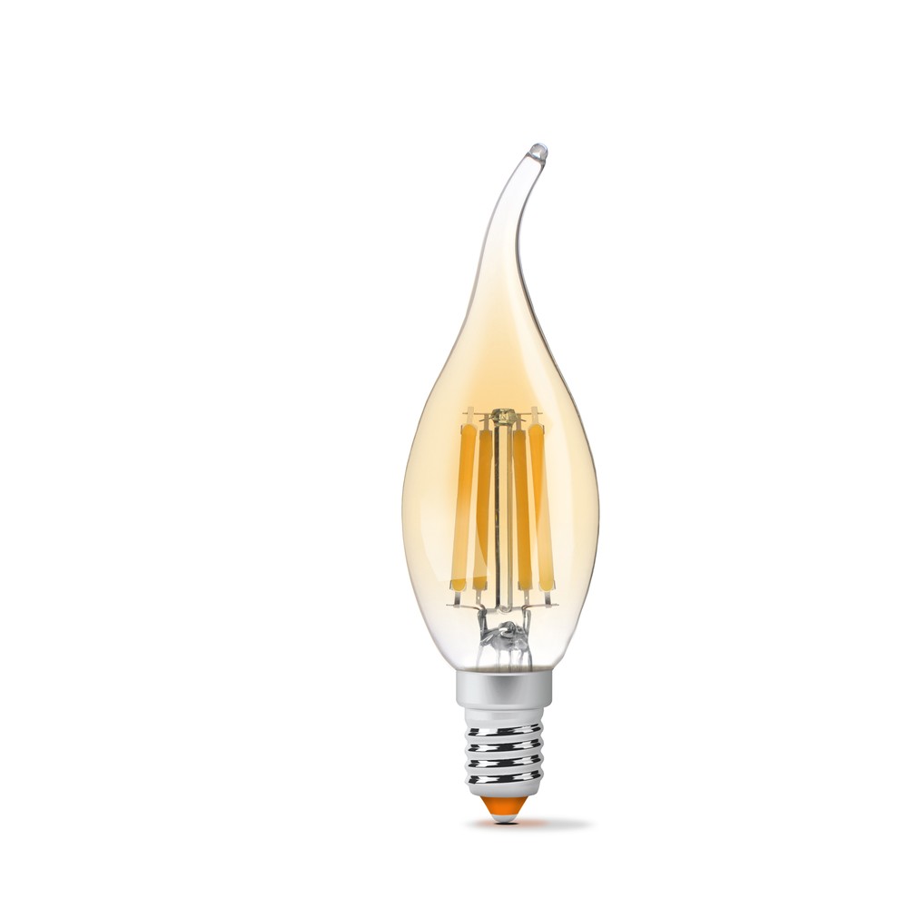 E14 6W LED kronepære filament - C37, bronze glas, ekstra ekstra varm hvid - Kulør : Ekstra varm
