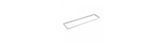 30x1200 ramme til LED panel - Hvid, højde 6,5cm, til direkte montering på loft