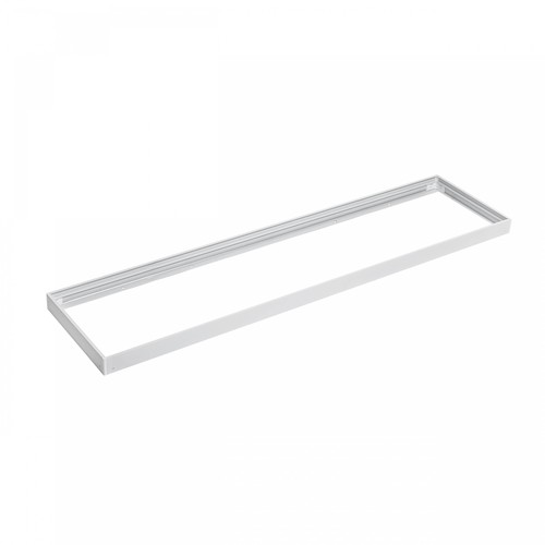 30x1200 ramme til LED panel - Hvid, højde 6,5cm, til direkte montering på loft