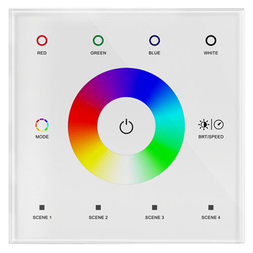 LEDlife rWave RGBW controller til væg - Hvid, 12V-24V