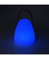 Opladelig RGB LED bordlampe Ø12,8cm - Hvid, inkl. fjernbetjening, IP54 udendørs