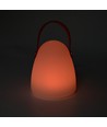 Opladelig RGB LED bordlampe Ø12,8cm - Hvid, inkl. fjernbetjening, IP54 udendørs