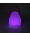 Opladelig RGB LED bordlampe Ø12,8cm - Hvid, inkl. fjernbetjening, IP54 udendørs