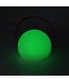 Opladelig RGB LED bordlampe Ø13cm - Hvid, inkl. fjernbetjening, IP54 udendørs