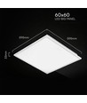 60x60 LED panel, 40W - CREE LED, 120lm/W, 6 års garanti, hvid kant