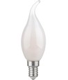 E14 4,7W dæmpbar LED kronepære med tip - C35, opal glas, 2700K, filament