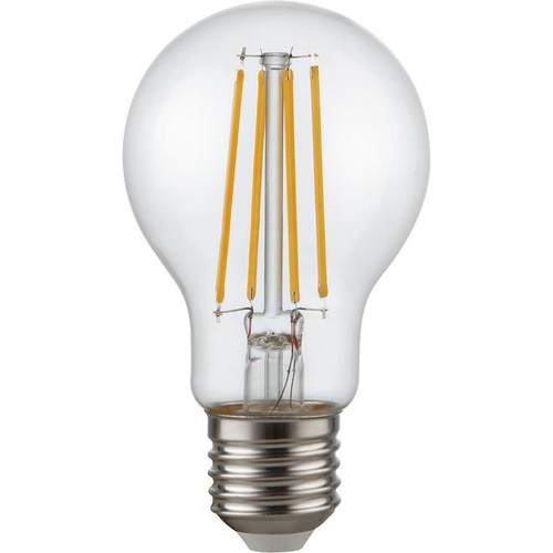 E27 4,7W dæmpbar LED pære - A60, filament, 470lm, 2200K, klart glas