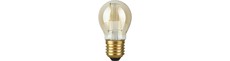 E27 2,9W dæmpbar LED kronepære - Filament, G45, 2200K, guld glas