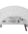 21,5cm / 24/18/12W LED indsats med linser - Flicker free, valgfri CCT, erstat G24, cirkelrør og kompaktrør