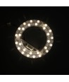21,5cm / 24/18/12W LED indsats med linser - Flicker free, valgfri CCT, erstat G24, cirkelrør og kompaktrør