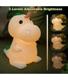 MOCHI Dinosaur natlampe i blød silikone - genopladelig, farveskift + varm hvid