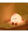 MOCHI Fersken natlampe i blød silikone - genopladelig, touch dæmpbar