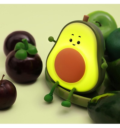 MOCHI Avocado natlampe i blød silikone/hård plast - genopladelig, touch dæmpbar