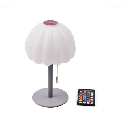Opladelig RGB LED bordlampe - Hvid, inkl. fjernbetjening, IP20 indendørs