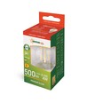 E27 4W LED kronepære - G45, Kultråd, klart glas