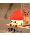 MOCHI Jordbær natlampe i blød silikone - genopladelig, touch dæmpbar