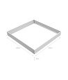 Høj ramme til 60x60 LED panel - Samles hurtigt, plast hjørner, Uden synlige skruer, hvid kant
